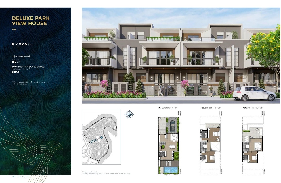 Mẫu thiết kế Nhà Phố nhà phố Aqua City với diện tích 8x20/22.5