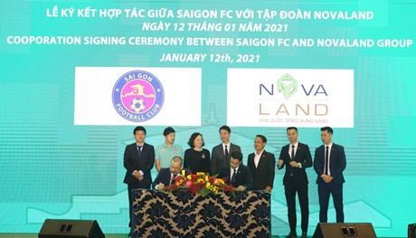 Ngày 12/01/2021 Lễ ký kết hợp tác giữa SaiGon FC với Tập đoàn Novaland 